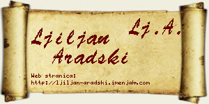 Ljiljan Aradski vizit kartica